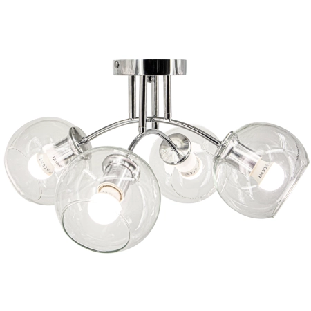 Plafon chromowany szklany 4-punktowy 8084/4 z serii ELBA - Lampy Elem